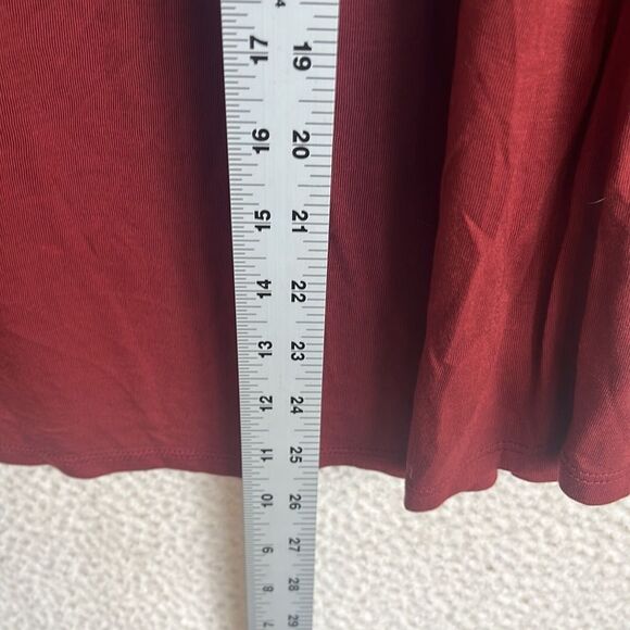 Loft Cold Shoulder Blouse Womens Small Red Burgundy - Picture 2 of 6